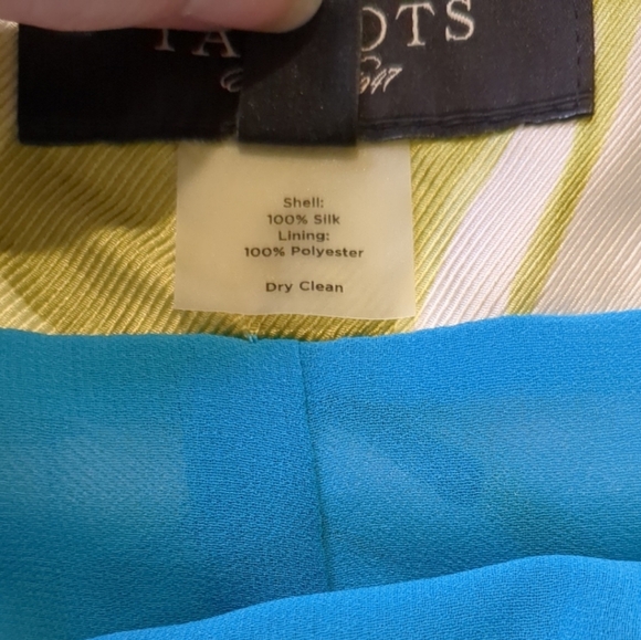 Talbots Women's Pleated Floral Silk Skirt, Size 12 - Picture 6 of 9